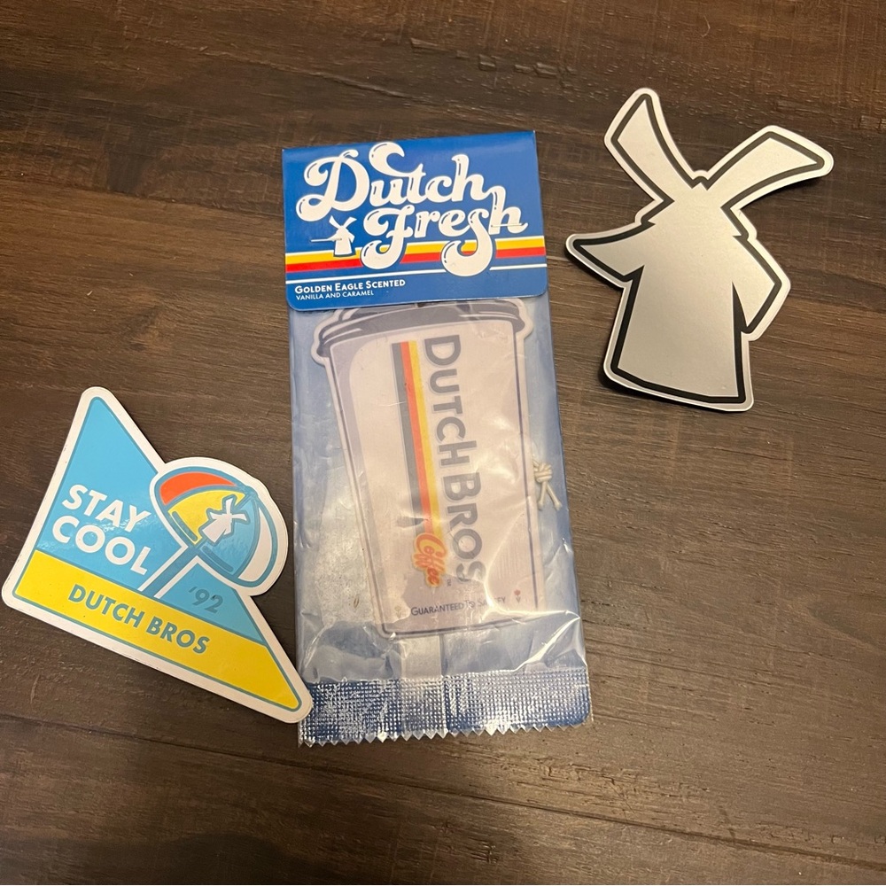 Dutch Bros Air Freshener & Sticker Bundle